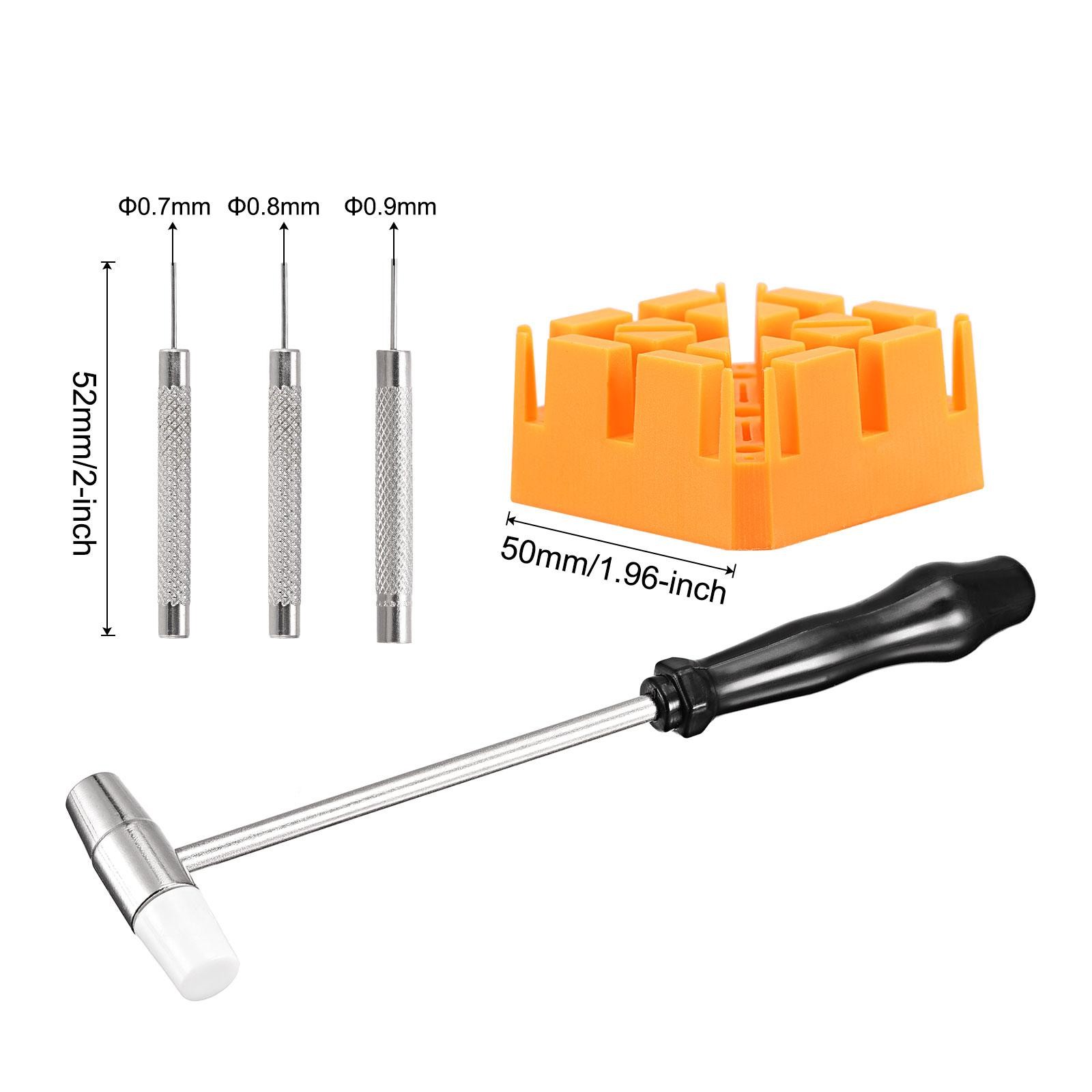 Watch Strap Connection Pin Removal Set 0.7/0.8/0.9mm Orange
