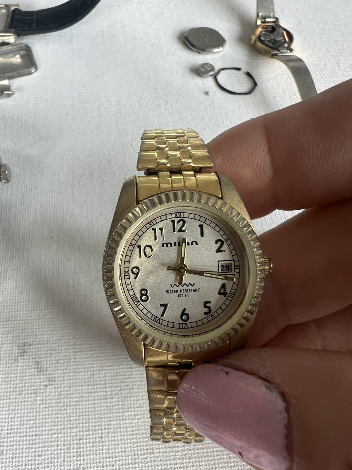 lot of watch parts six watches and four bands various brands