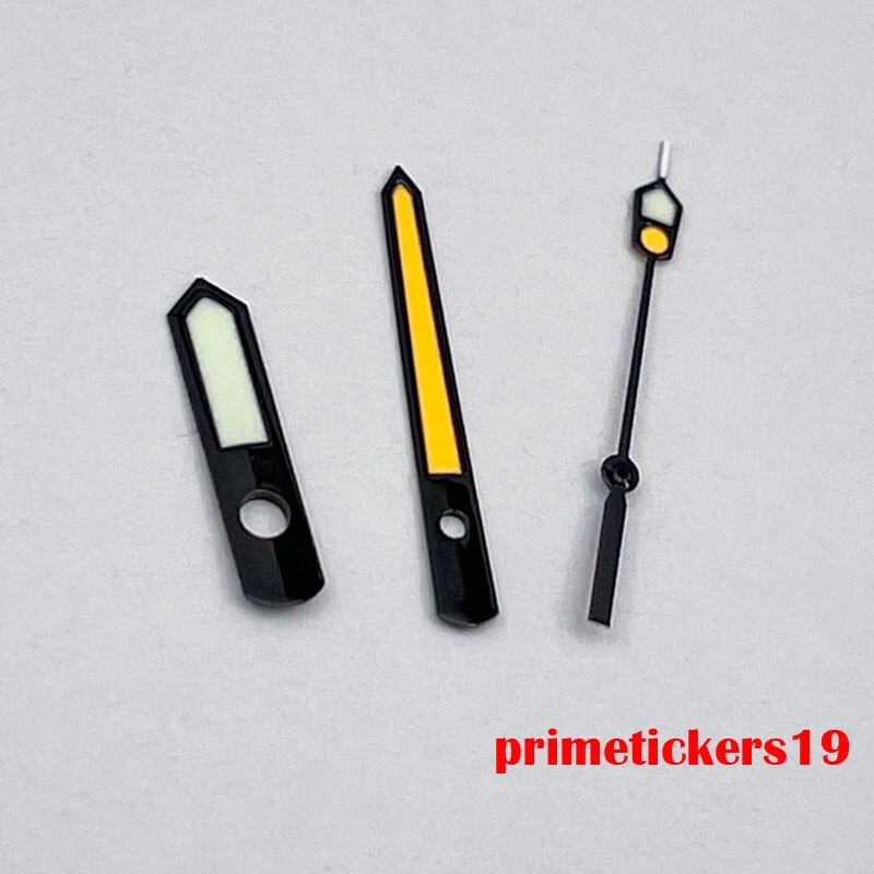 C3 Super Luminous Black Orange Watch Hands Fit NH35 NH36 7s26 Automatic Movement