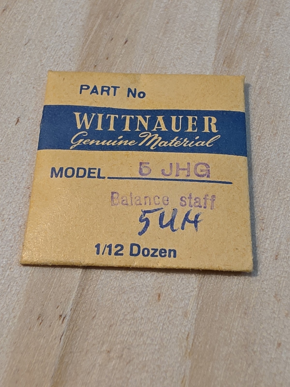 Vintage NOS Wittnauer Model 5JHG 5UN P/N 13 Balance Staff Parts Spares Repairs