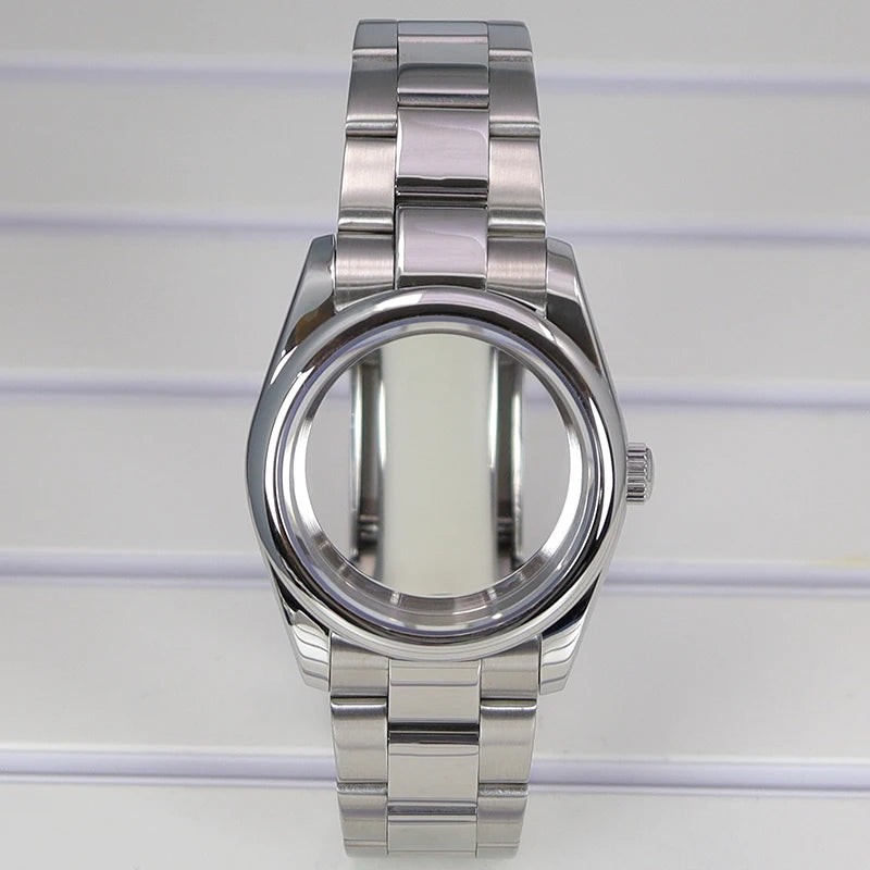 36/39mm Fluted Bezel Cases For SK DJ Air King Fit NH35 NH36 NH34 NH38 Miyota8215