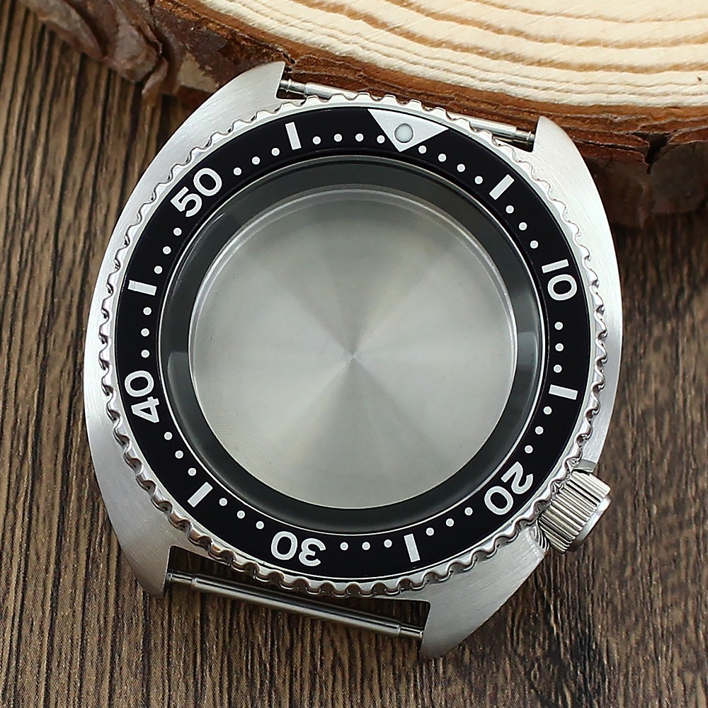 45mm Sapphire 20ATM Steel Watch Case Modify Turtle Mod For Seiko NH34 35 NH36 38