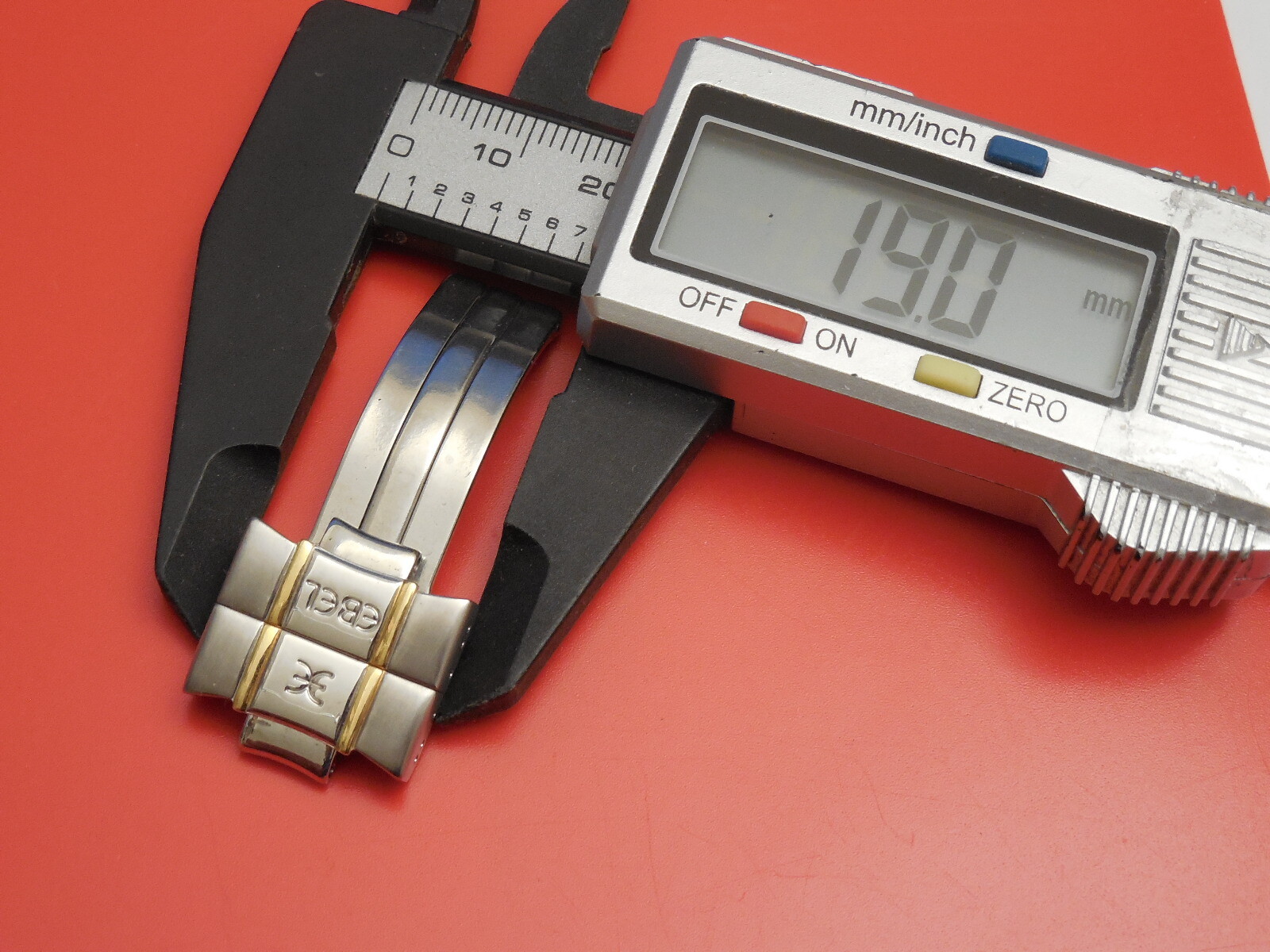 GENUINE EBEL 18K /STAINLESS STEEL 1911 20MM 6524 BAND BRACELET DEPLOYMENT BUCKLE