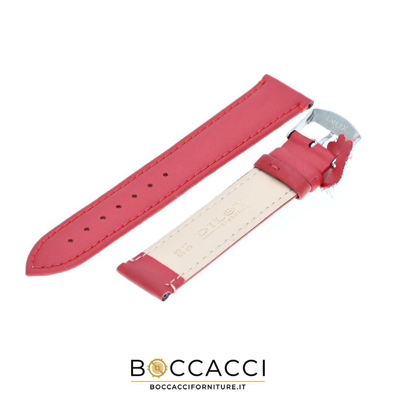 DILOY 12mm Red Smooth Unpadded Leather Strap (NEW)