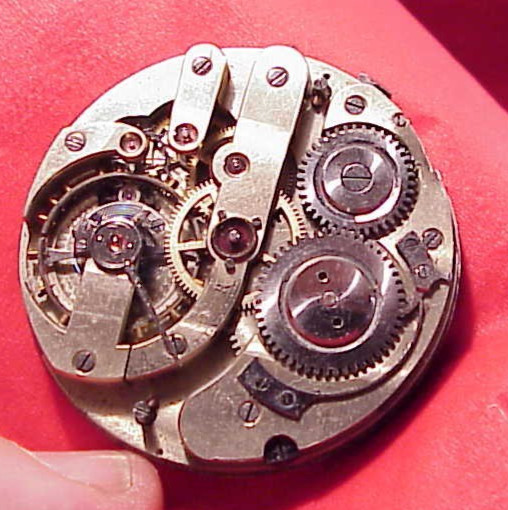 VINTAGE 45MM SWISS HUNTING LEVER SET FULL JEWELED MOVEMENT GOOD BALANCE