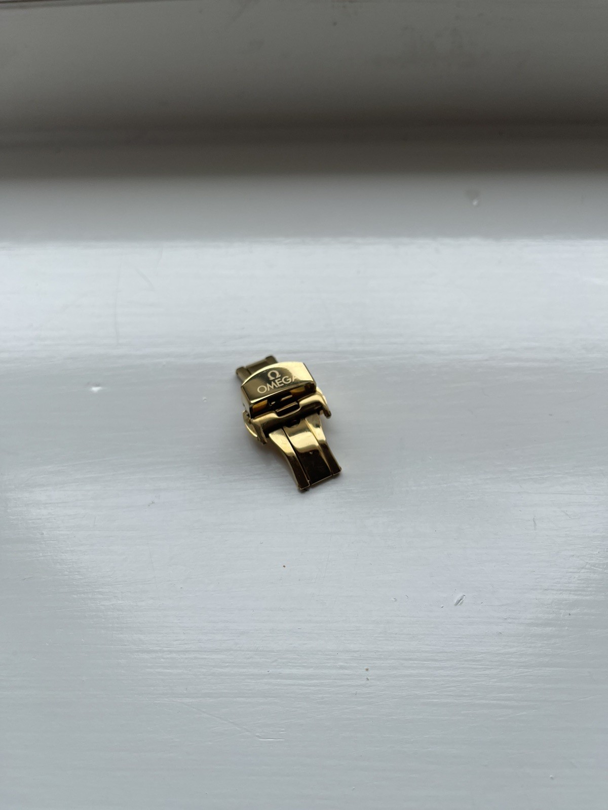 For OMEGA 16mm Buckle yellow Gold Plated Colour Butterfly Buckle Only BARGAIN!