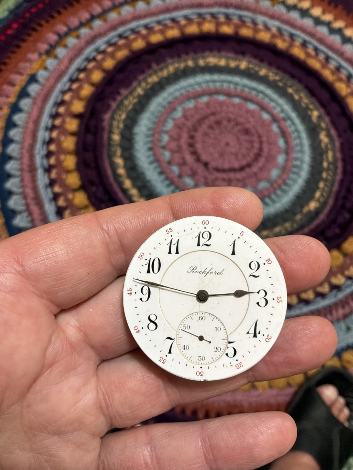 1909 Rockford 17J 16s Grade 505 Pocket Watch Movement For Parts or Repair