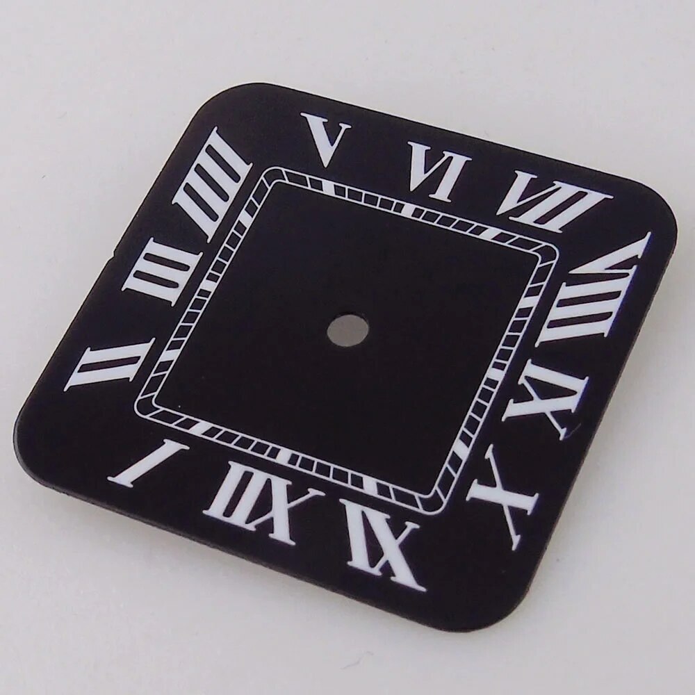 Square Watch Dial Fit NH35 NH36 Tandorio 27MM Black Blue White Roman numerals