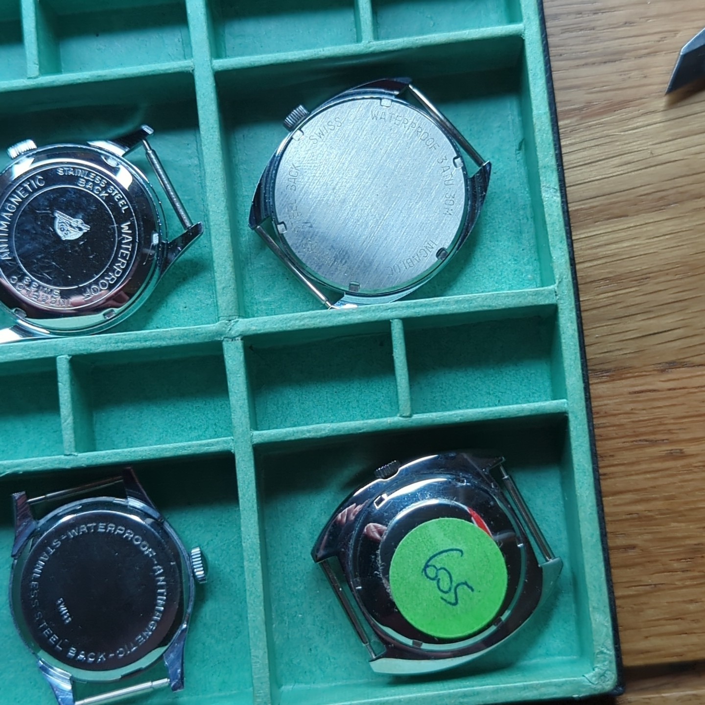 10 x 1960s NOS Swiss Made Mens Watch Cases, Mixed inc Waterproof