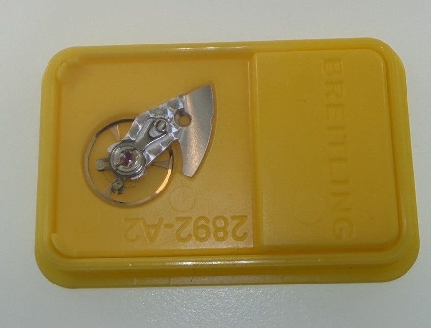 Genuine Breitling Eta 2892-2 Complete Balance Wheel & In-Setting Cap Jewel
