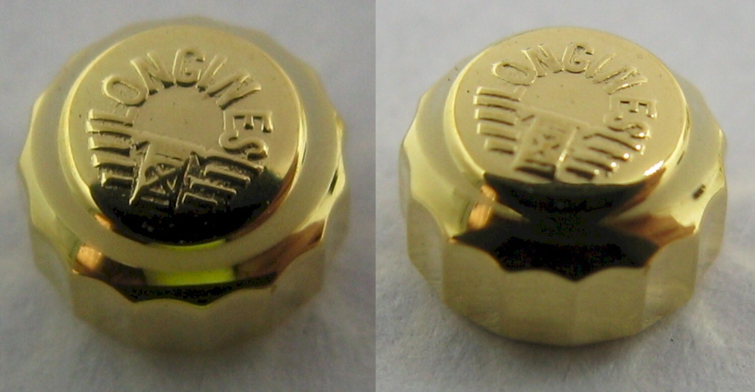 Longines crown in gold plated diameter 4.4 mm * Tap 10 *