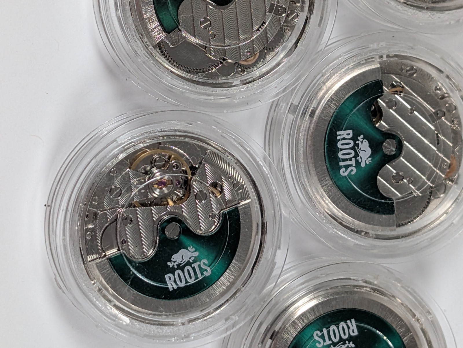 Lot Of 5 Roots Canada Automatic Watch Movement Seagull T16 Big Date Vtg NOS 28mm