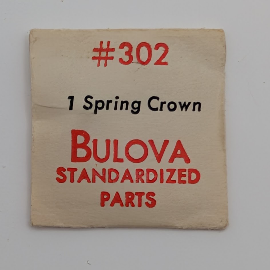 NOS Bulova Spring Crown #302 Standardized Parts Genuine Watch Crown