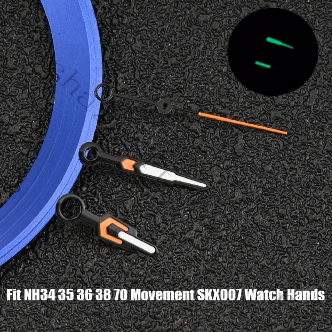 C3 Green Luminous Watch Hands for NH35 NH34 NH36 7S26 4R35 Movement