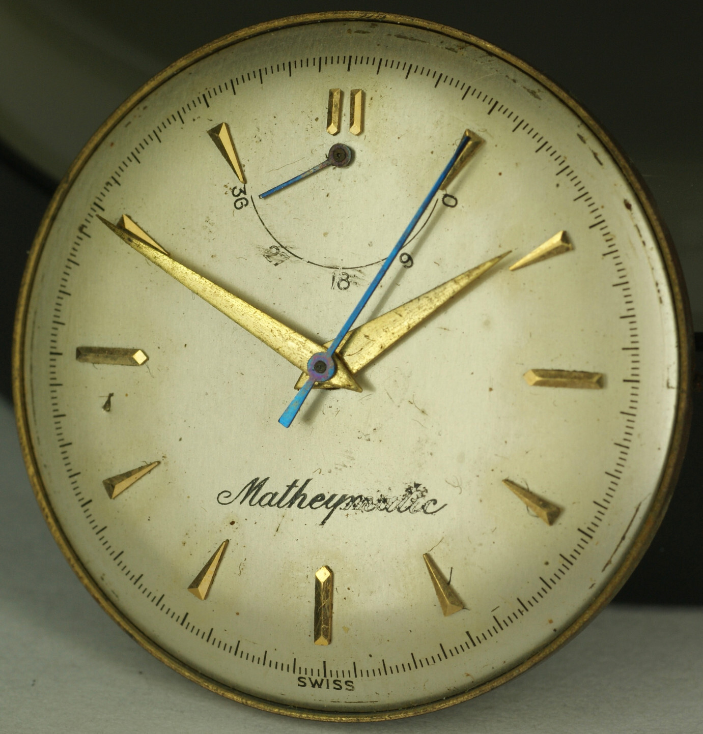 Mathey-Tissot “Matheymatic” Power Reserve Watch Movement Dial Hands RUNNING