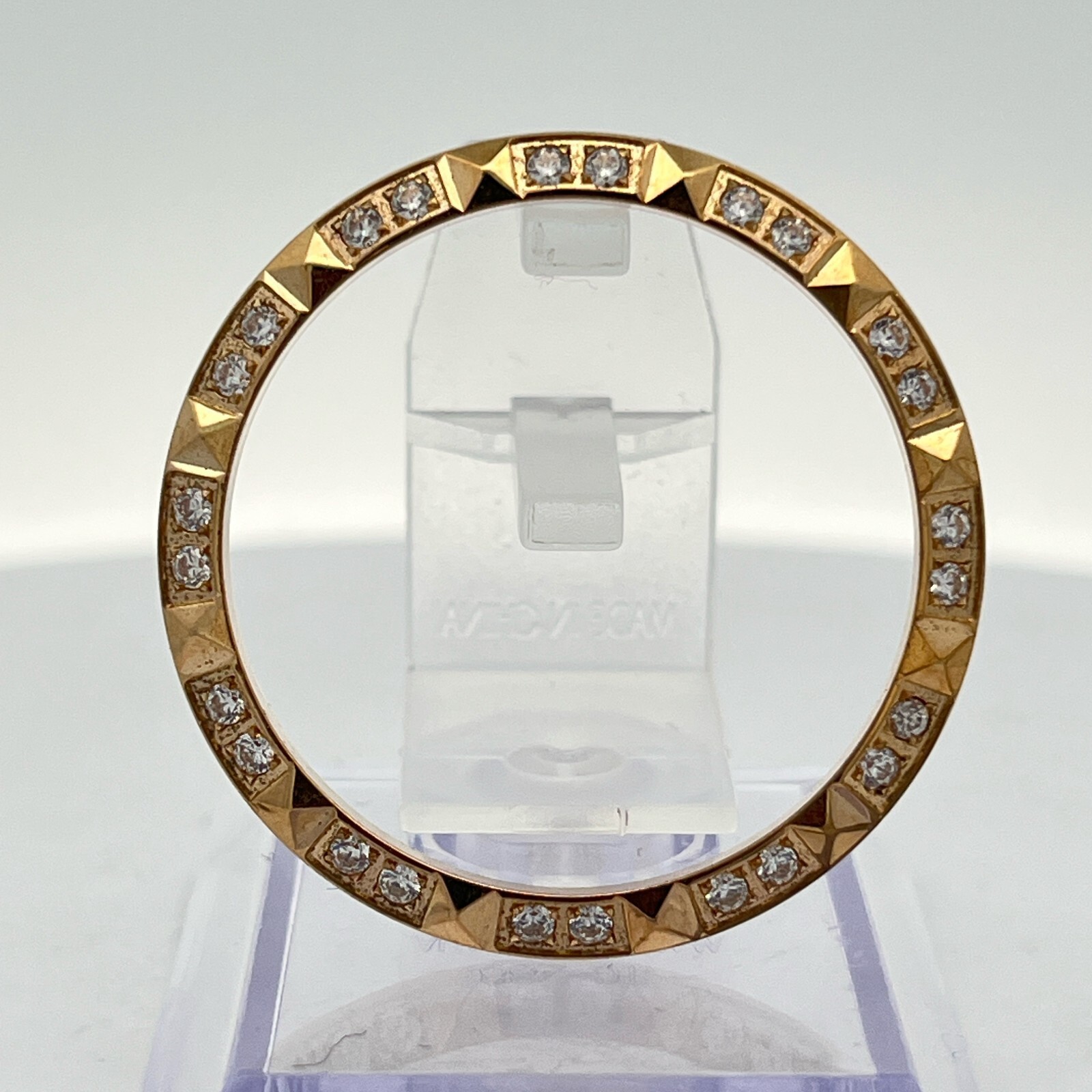 Rolex 36mm Custom Yellow Gold Diamond Stone Cut Bezel 1.10 CT