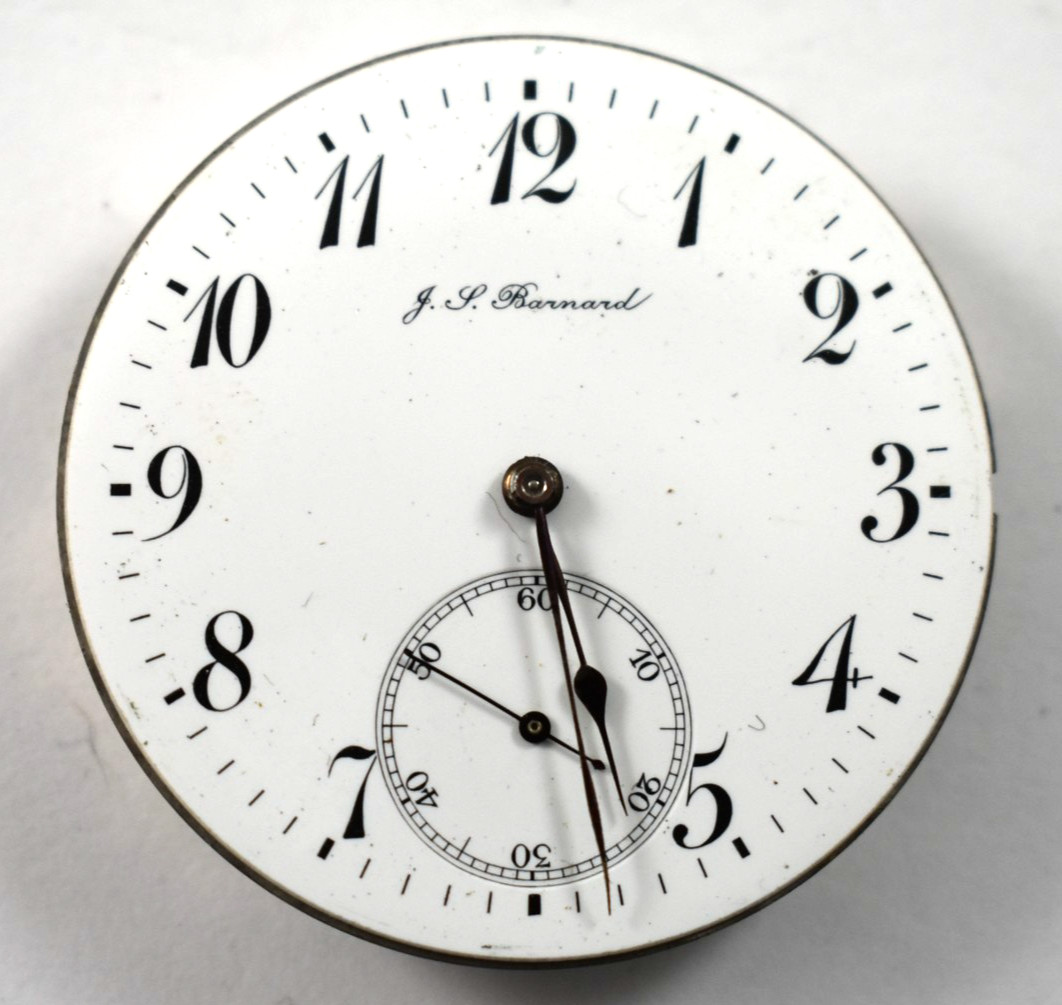Vintage Swiss Made J.L? Barnard London 16s OF Pocket Watch Movement lot.ek