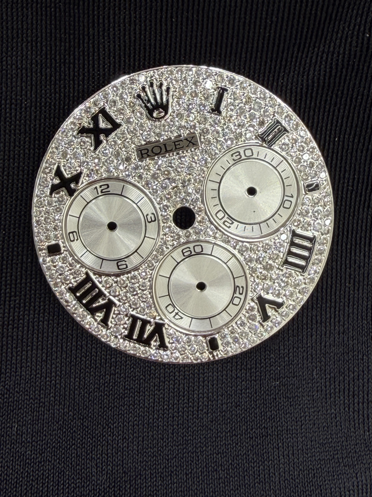 Rolex Daytona Cosmograph Paved Diamond Dial Refurbished Replacement For Parts