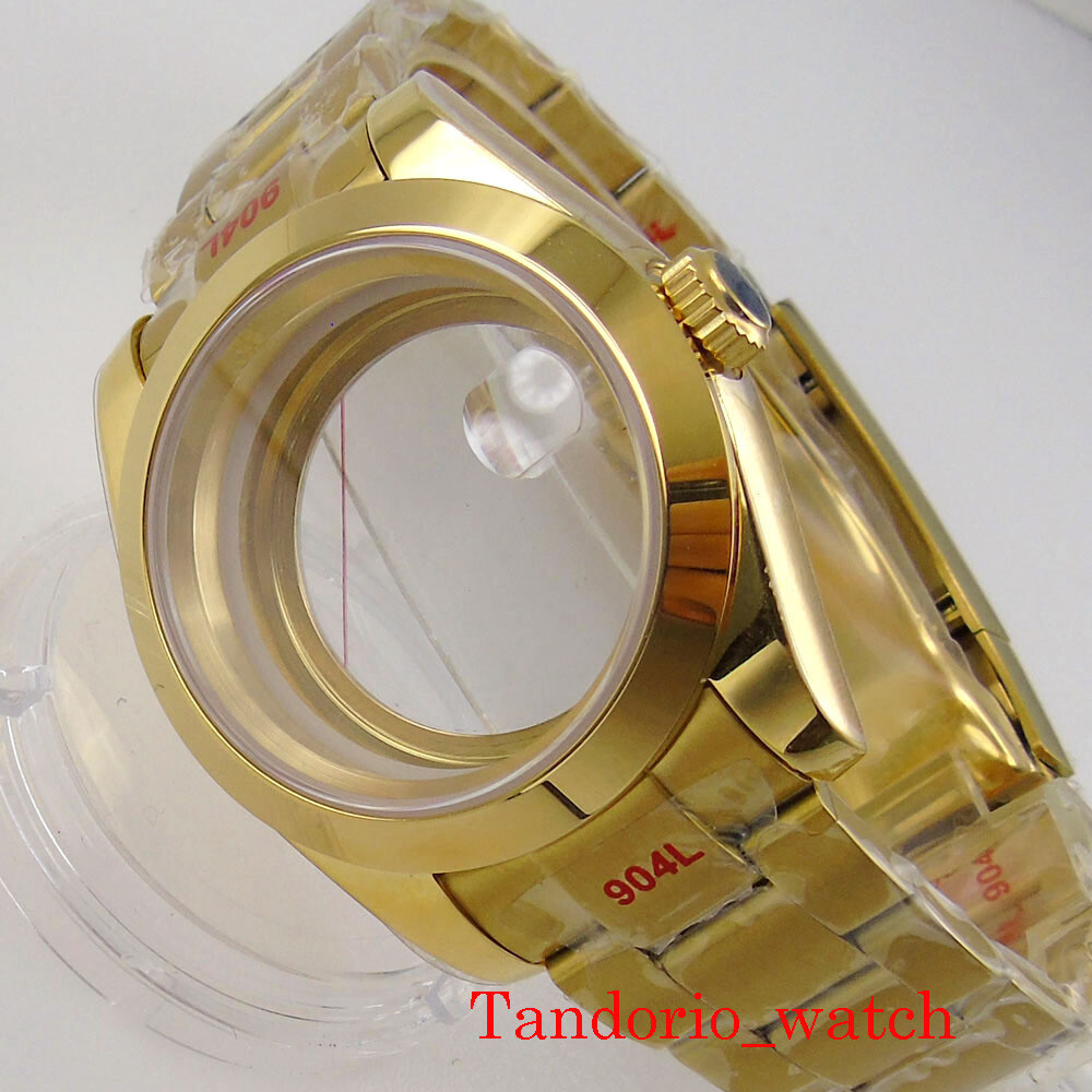 36mm For NH34 NH35 NH36 MIYOTA 8215 Mingzhu Movement Yellow Gold Polished Case