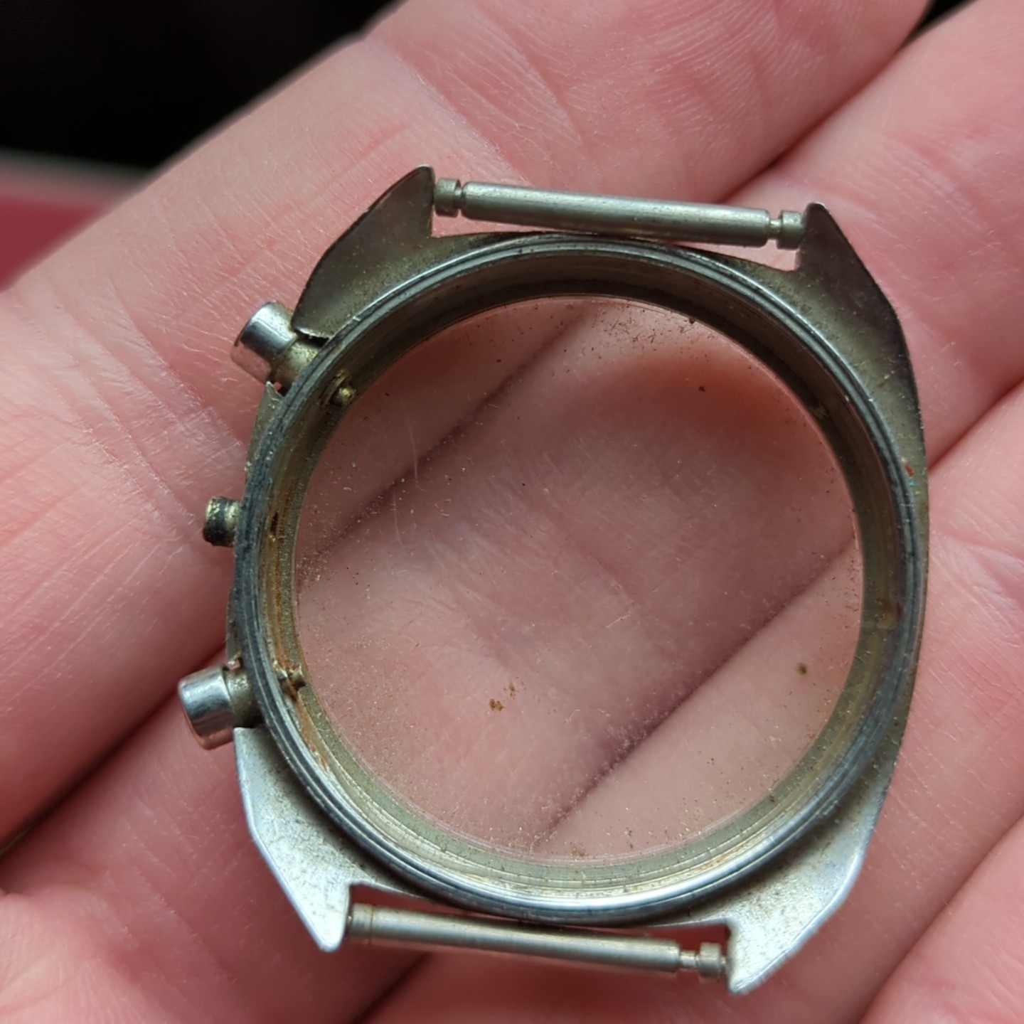 Breitling Top Time Vintage Case Front & Pushers Parts 35.2mm Venus 188 (BO21)