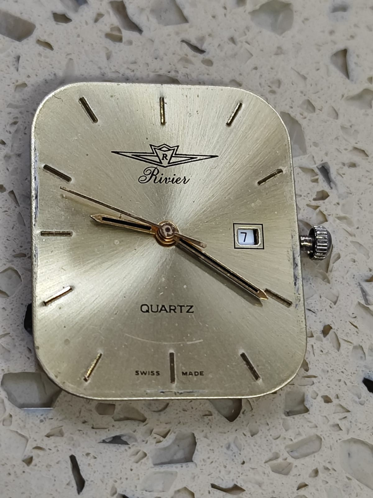 ETA 956.112 Movement with Dial & hands Vintage Swiss Quartz Work Y