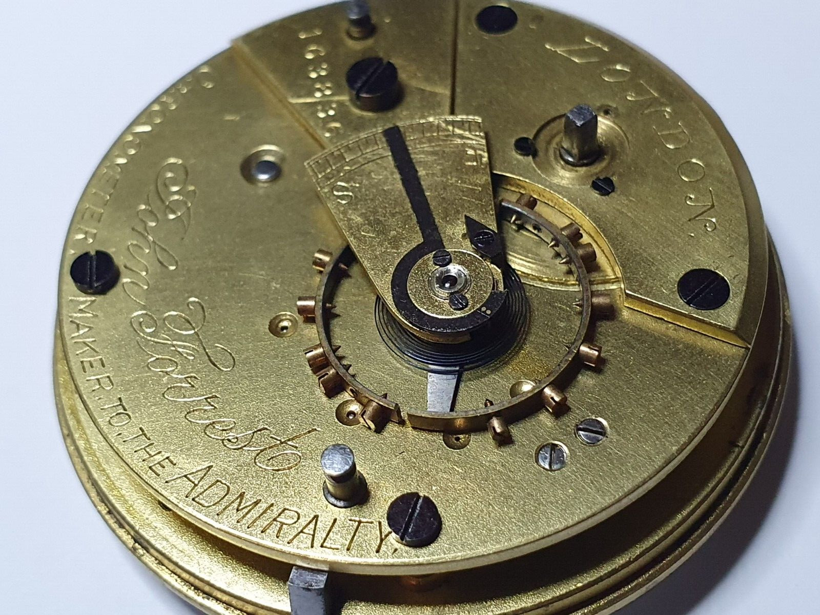 vintage John Forrest key winding pocket watch movement only x1