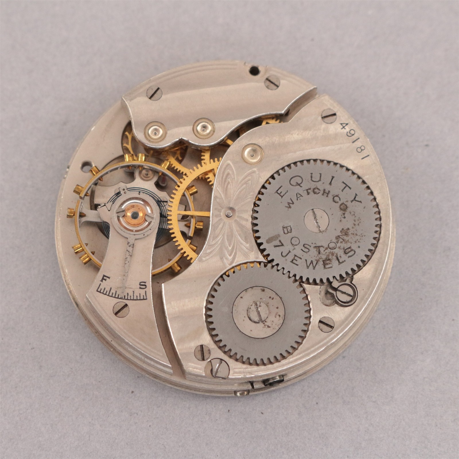 Waltham Pocket Watch 16 Size (Equity Model) Key Wind Movement – FH486