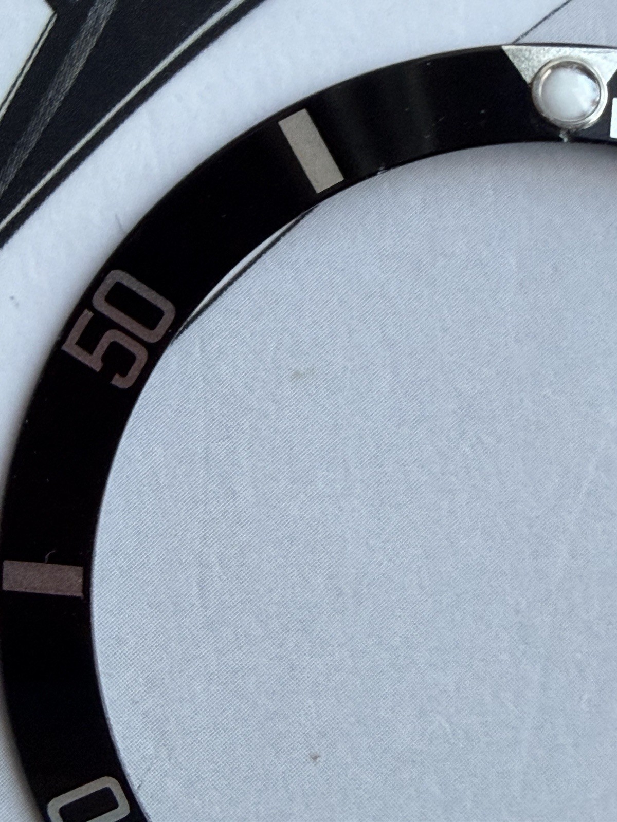 Genuine Rolex 14060/14060M No Date Submariner Bezel Insert , Pre-Owned.