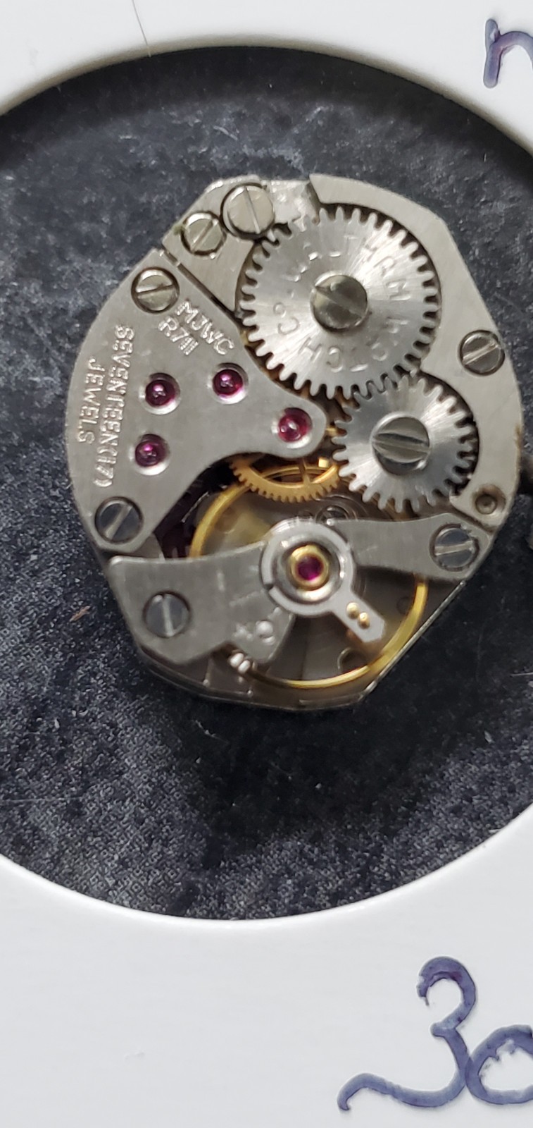WOMANS WALTHAM 17j R711 MJWC WRIST WATCH MOVEMENT #3097