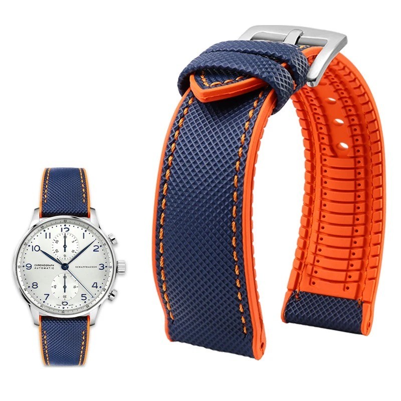 Nylon Rubber Watch Band Strap 19mm 20mm 21mm 22mm 23mm 24mm Multiple Colors