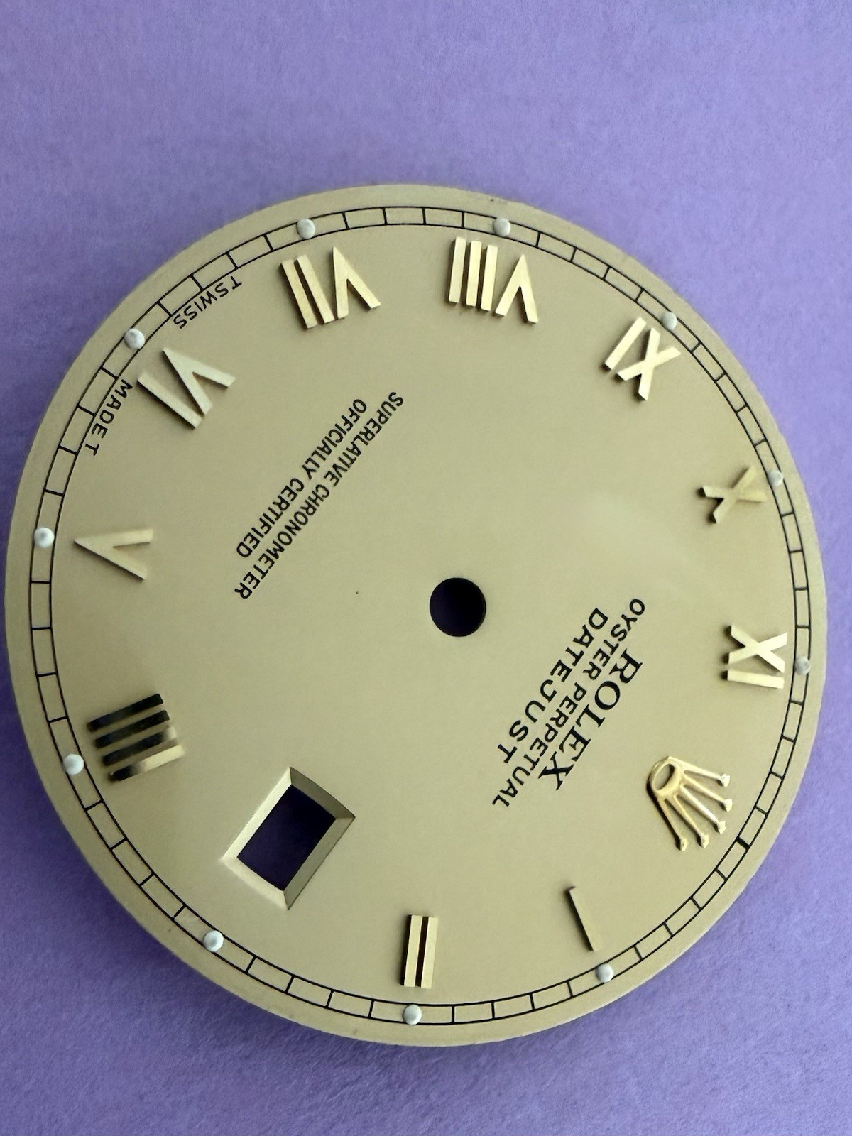 Genuine Factory Rolex Dial DateJust 36mm Champagne Roman Y 16013, 16233
