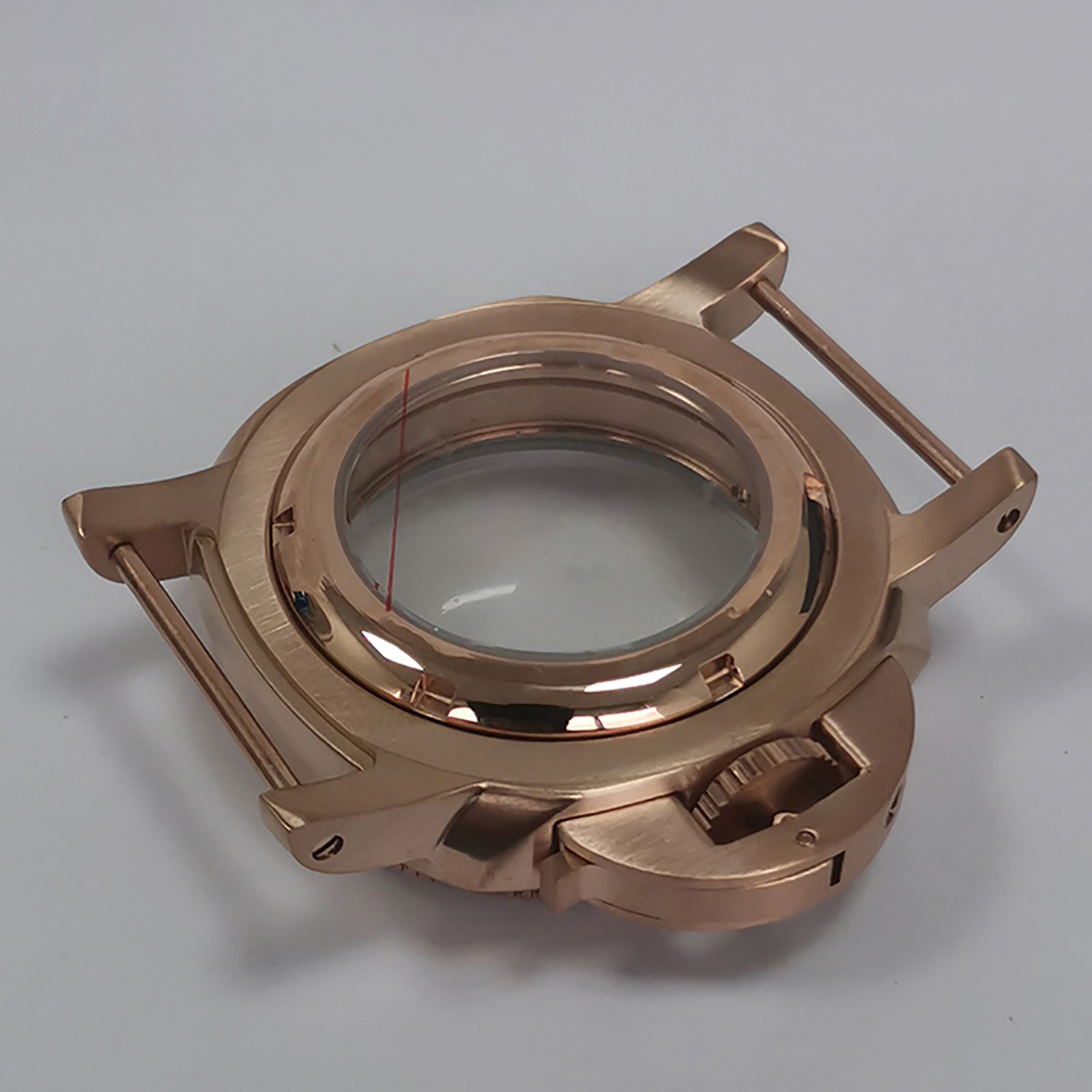 42mm PVD Rose Gold Stainless Steel Watch Case for NH35/NH36 Movement ===