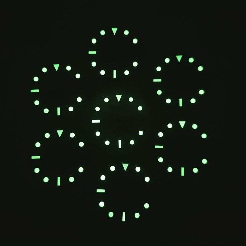 28.5mm NH35 Dial Sunburst Dial S-LOGO Green Luminous for NH35/NH36 Movements