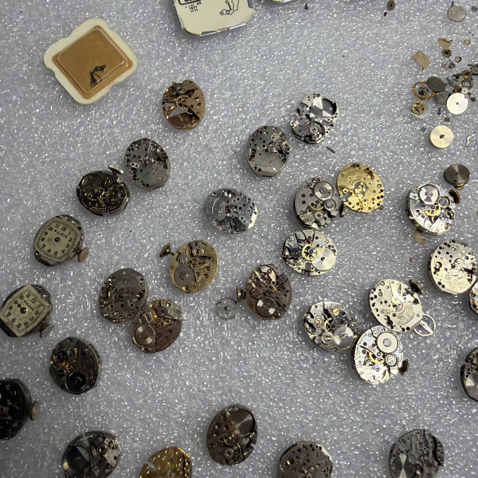 BULK LOT OF WATCH MOVEMENT PARTS – FOR RESTORATION (Listing 5W)