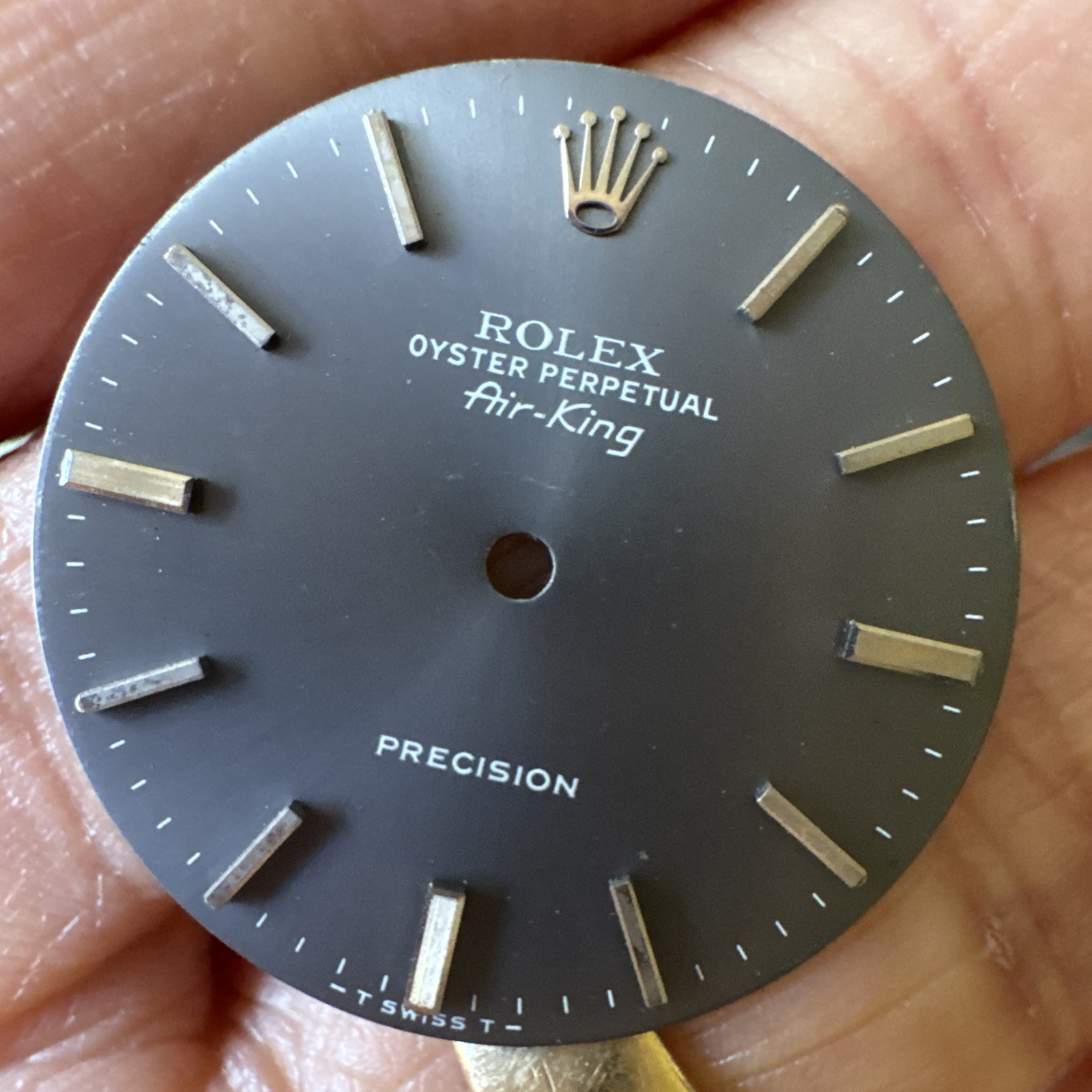 Vintage Rare Rolex Oyster Air King London Sky Grey Dial