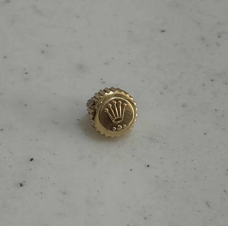 Rolex 18K Gold Crown For Solid Gold Submariner Or Daytona Authentic Original