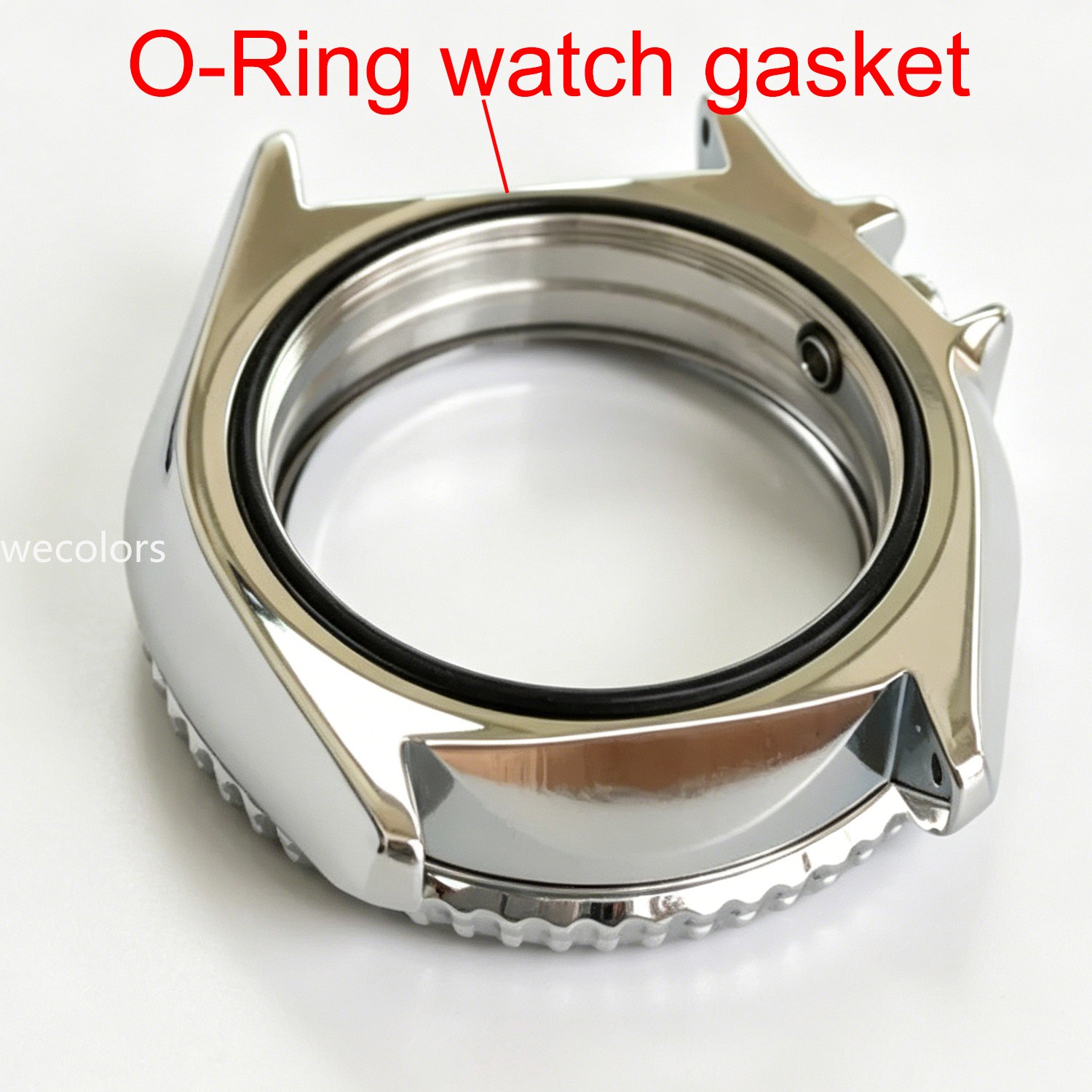 Black 2PCS Waterproof Watch Glass Bezel Gasket Between Case for SKX007 SKX009