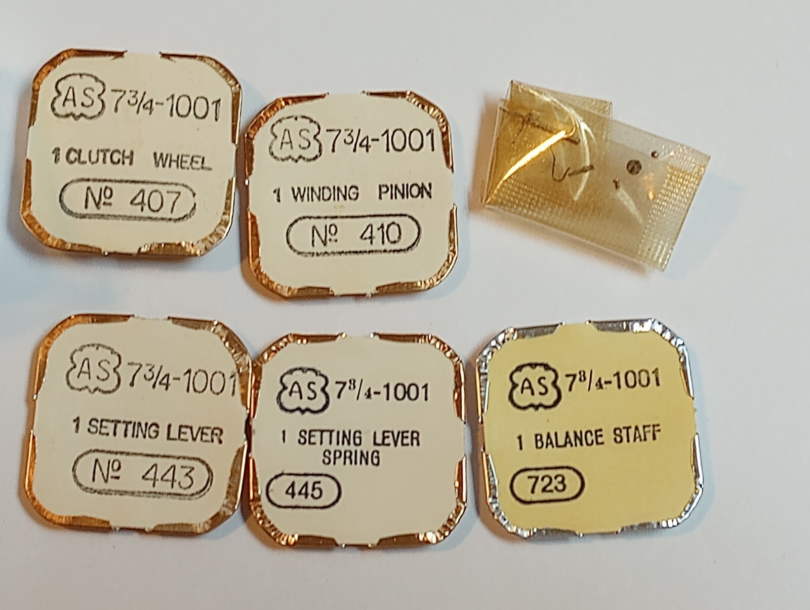 A Schild (AS) 7-3/4 – 1001 Part #’s 407, 410, 443, 445, 723