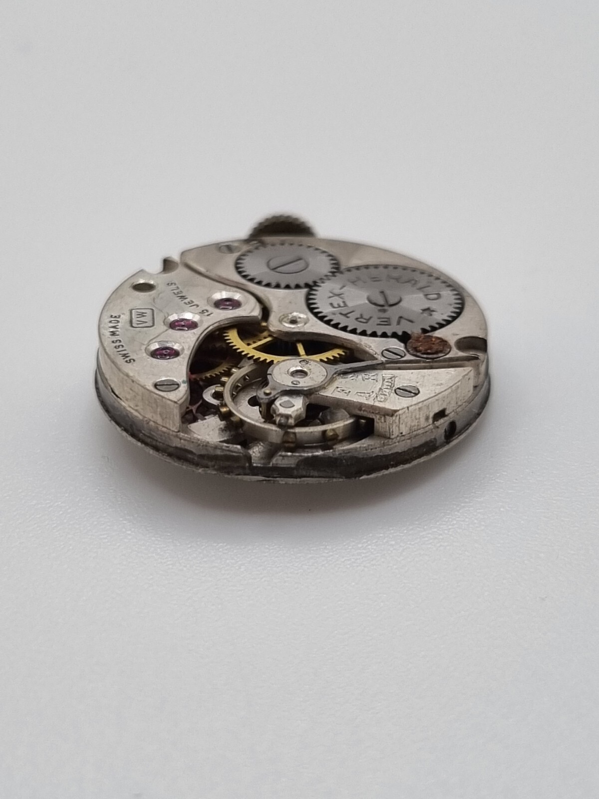 Vertex Herald Manual Wind Watch Movement 15 Jewels Swiss Made 22mm Parts Repair