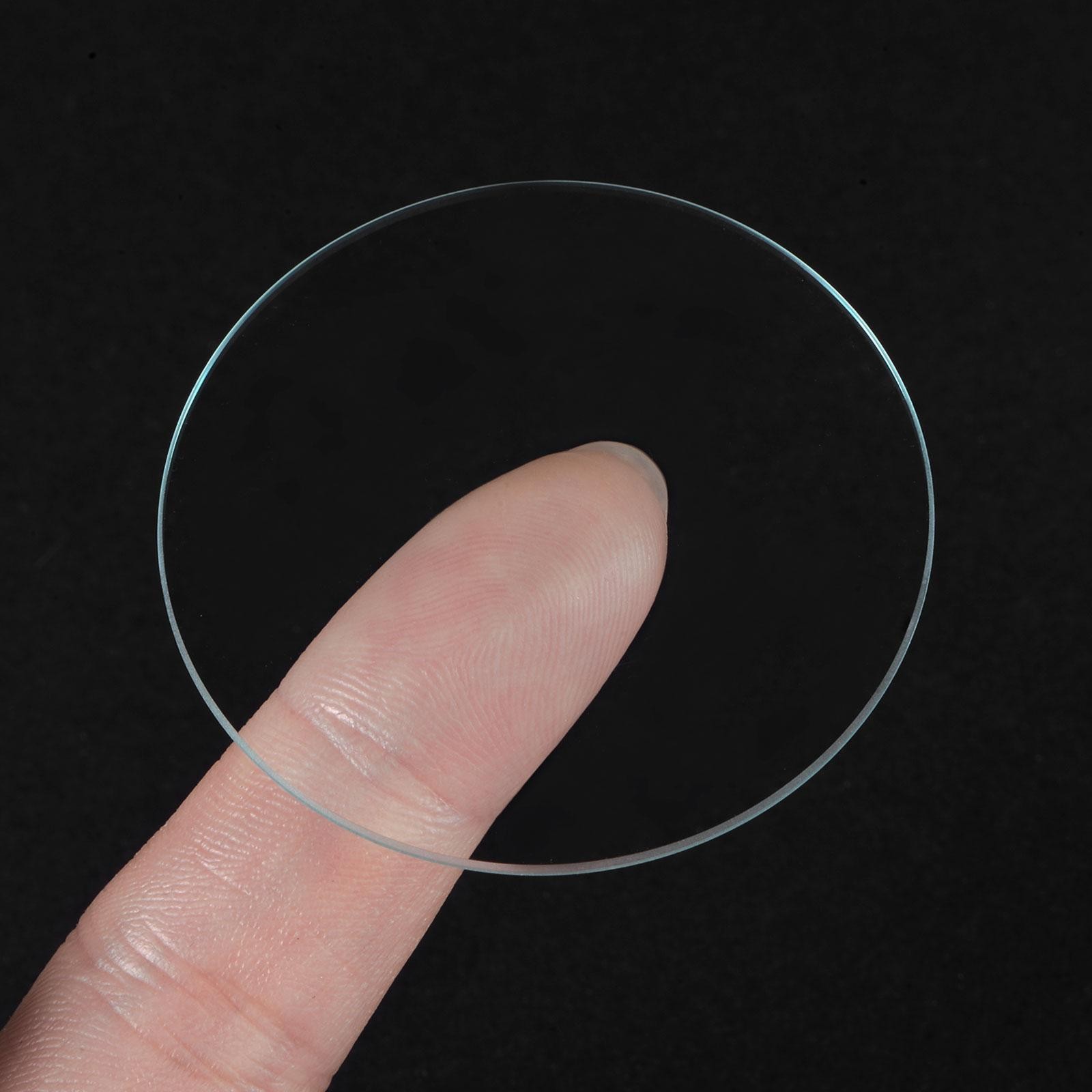 Round Flat Watch Crystal Lens Glass 44.5mm Dia. Replacement Parts, Clear 6 Pcs