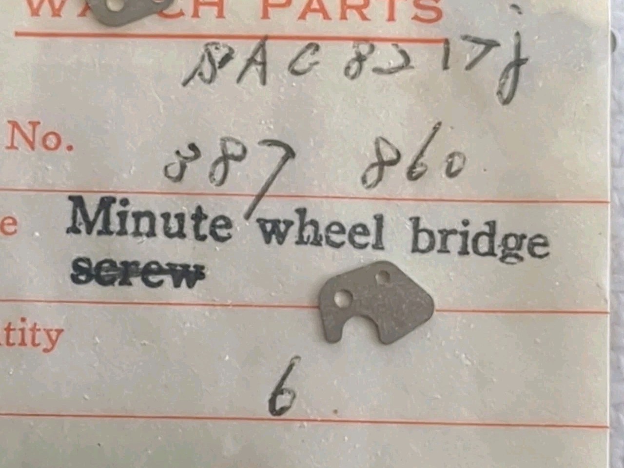 Seiko Sportsman Minute Wheel Bridge