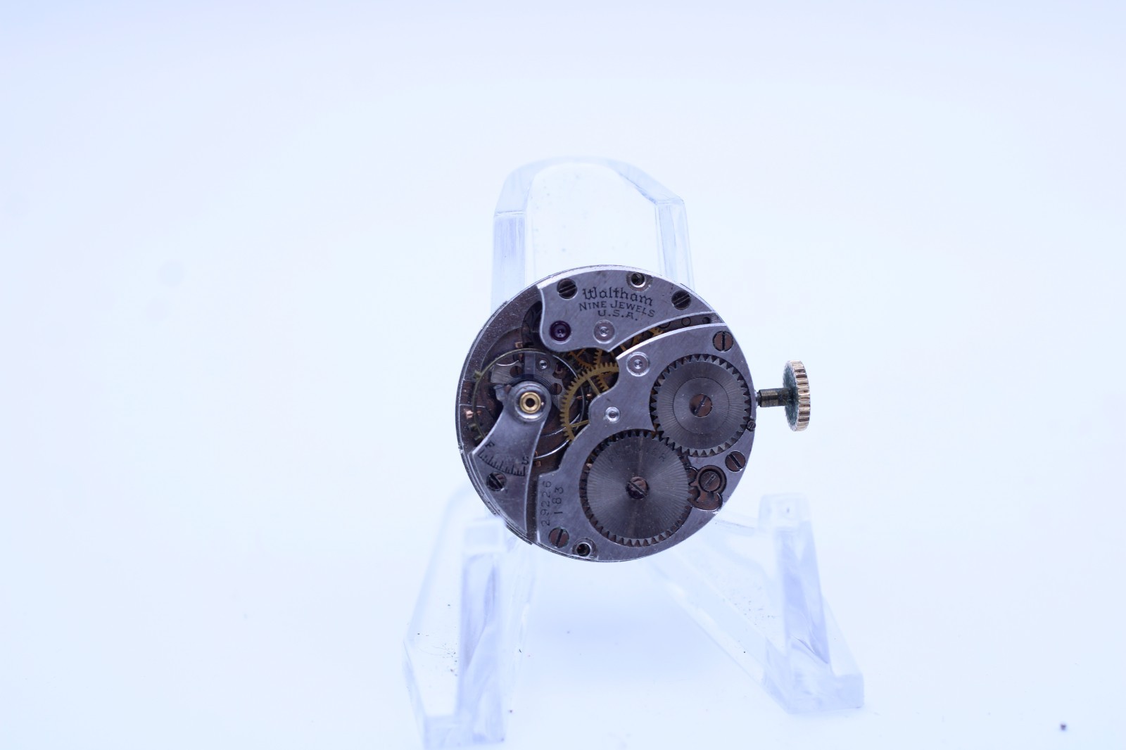WALTHAM PREMIER 9j, 29226183 Gr. 609, TANK WRIST WATCH MOVEMENT FOR REPAIR (A23)
