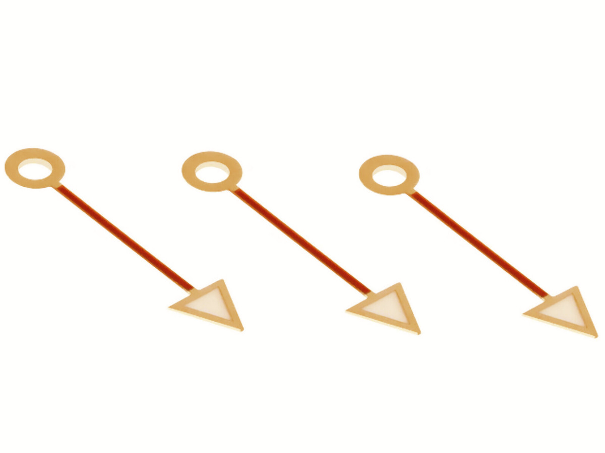 Gold Greenwich Mean Time Replacement Hand Set For Rolex 1675 16750 16753