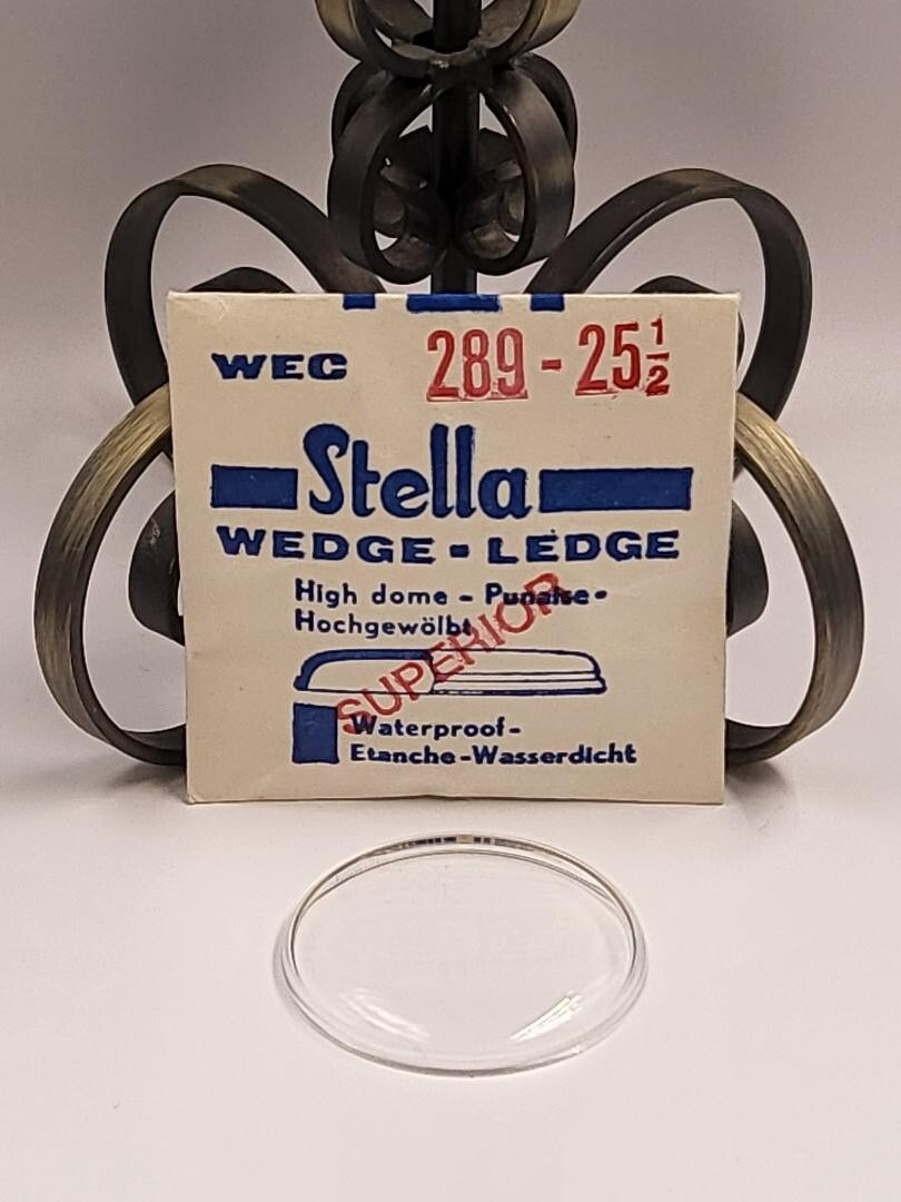 VTG Stella Wedge Ledge High Dome Watch Crystal WEC 289-25 1/2
