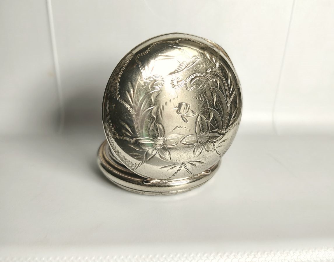 55 MM 18s EUREKA Classy Fine Finish Floral Decoration Pocket Watch Case