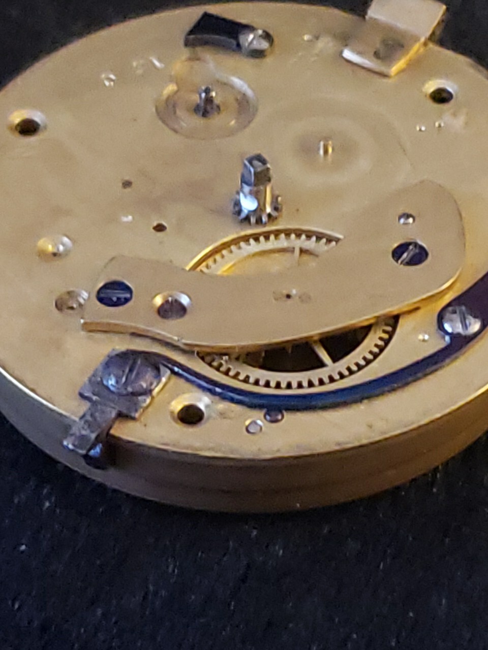 Fusee Pocket Watch Movement R. Wright Maker From Watchmakers Collection