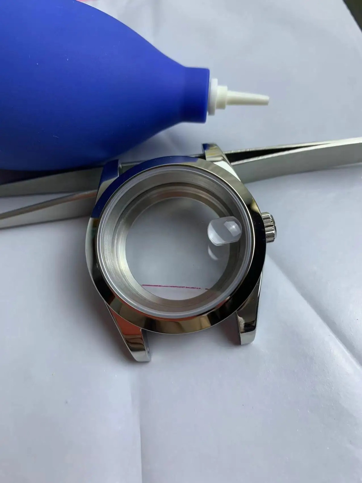 36mm 39mm Watch Case Round Flat Edge For NH35 NH36 28.5mm Dial Steel Date