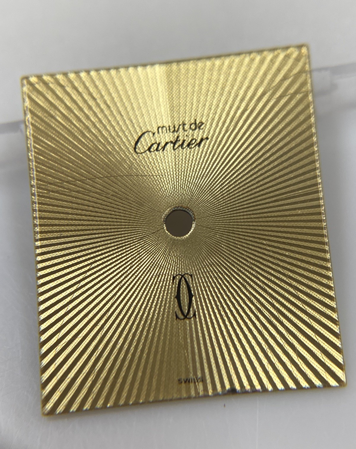 Original Cartier Must De Cartier GM Tank Cal. 78 (ETA 2512) Gold Sunburst Dial