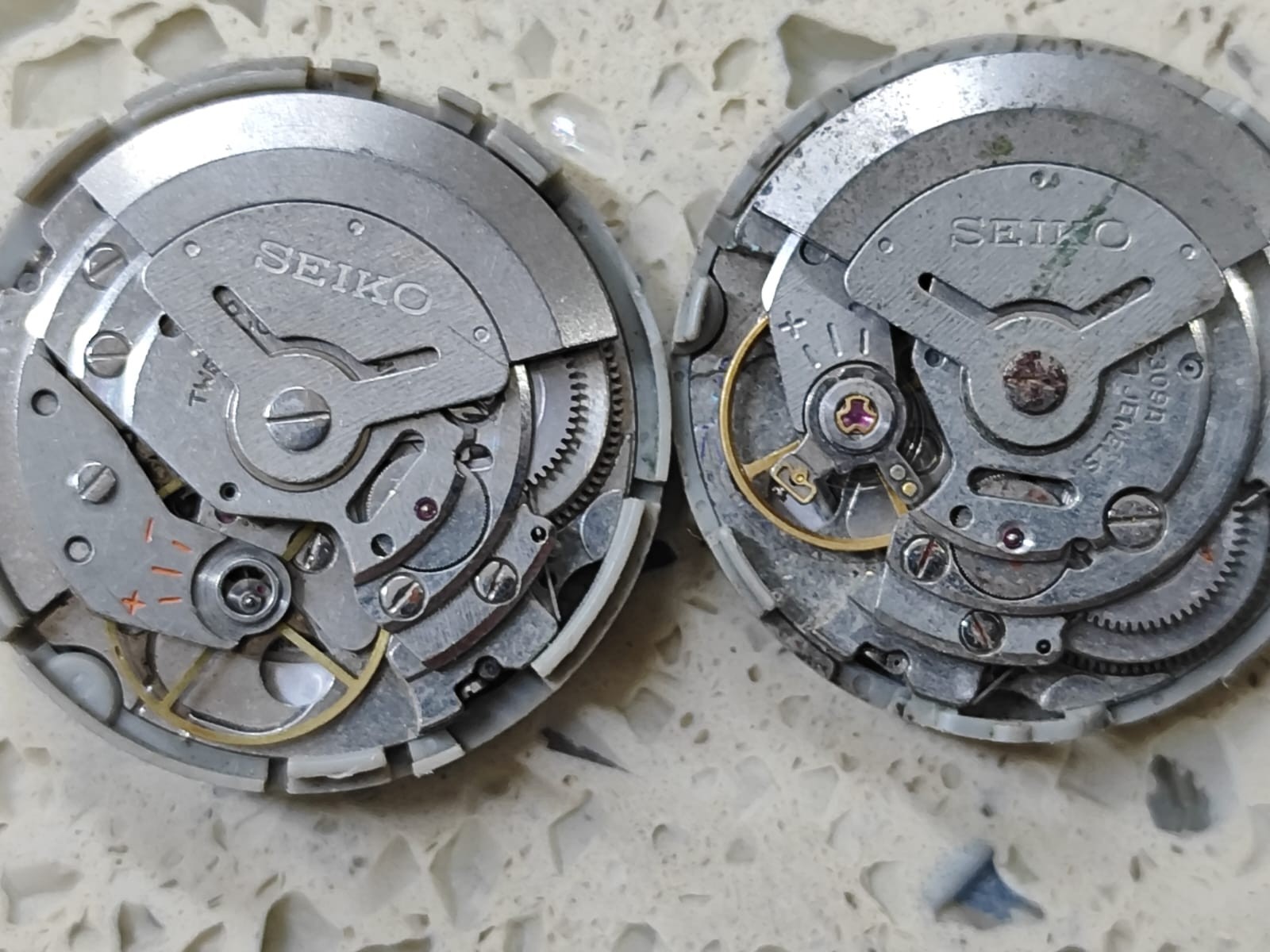 SEIKO 6309A-6319A Automatic Lot Movements With Dial Not Working for Parts