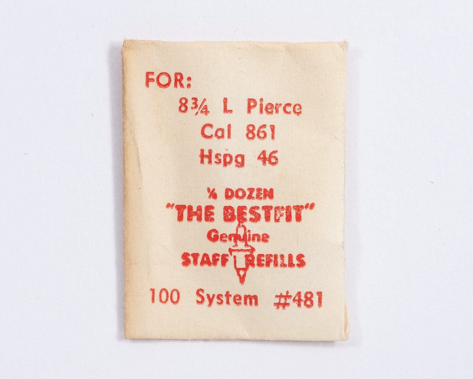 Vintage Original Bestfit 481 Balance Staffs for Pierce Cal. 861 from Estate